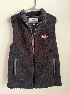 South Carolina Gamecocks Sherpa Vest Womens Medium Black Full Zip Fleece USC
